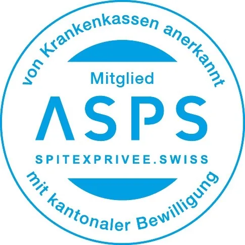 ASPS Gütesiegel – Mitglied, von Krankenkassen anerkannt, mit kantonaler Bewilligung